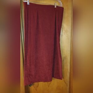Briggs Rust Maroon Long Pencil Skirt Size 14 with back slit